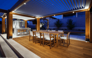 opening roof patio outdoor kitchen