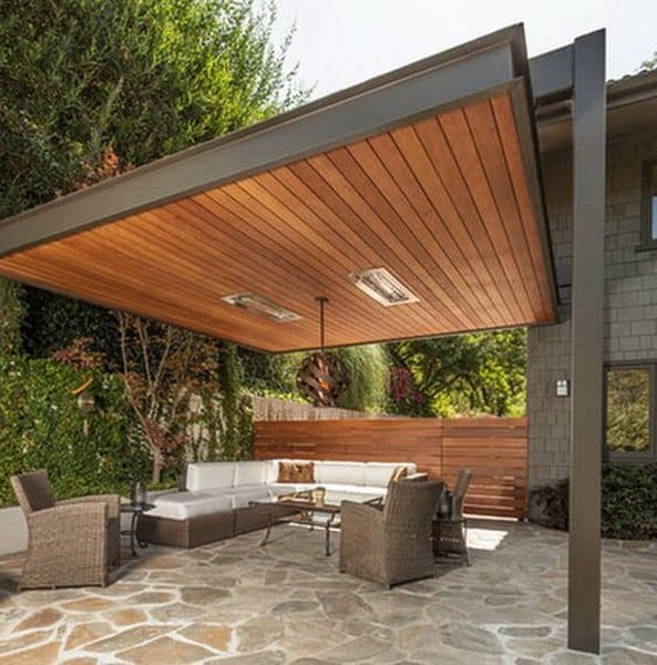 Wood featured patio designs