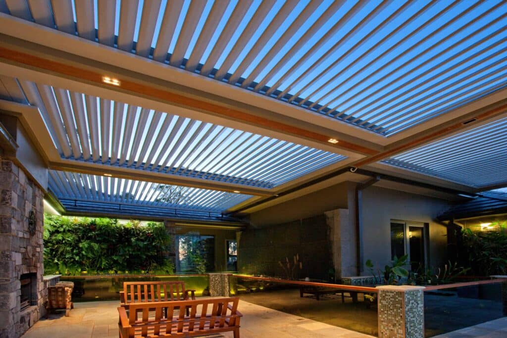 Eclipse Opening Roof System, Outdoor Patio Area