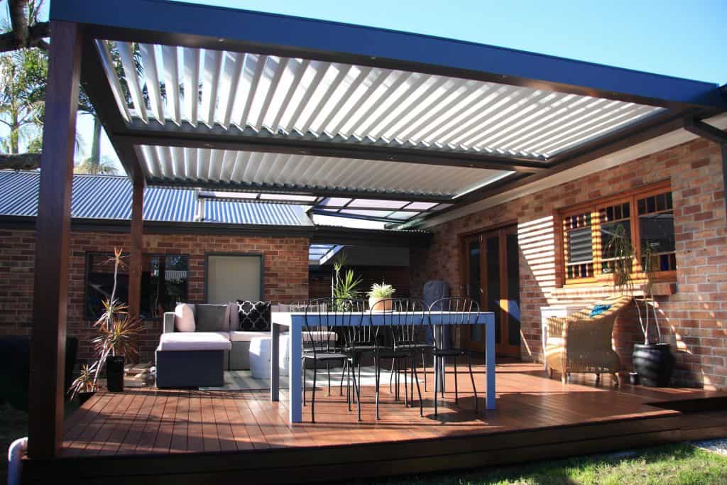 Patio, Pergola, Eclipse Flat Louvres, Opening Roof System